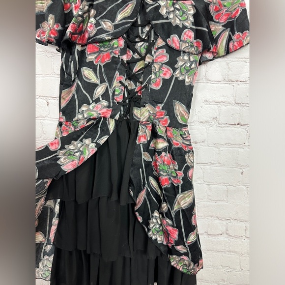 Aporia.As sleeveless‎ witchy fairy floral print satin dress, sz XS, GUC - Picture 5 of 5